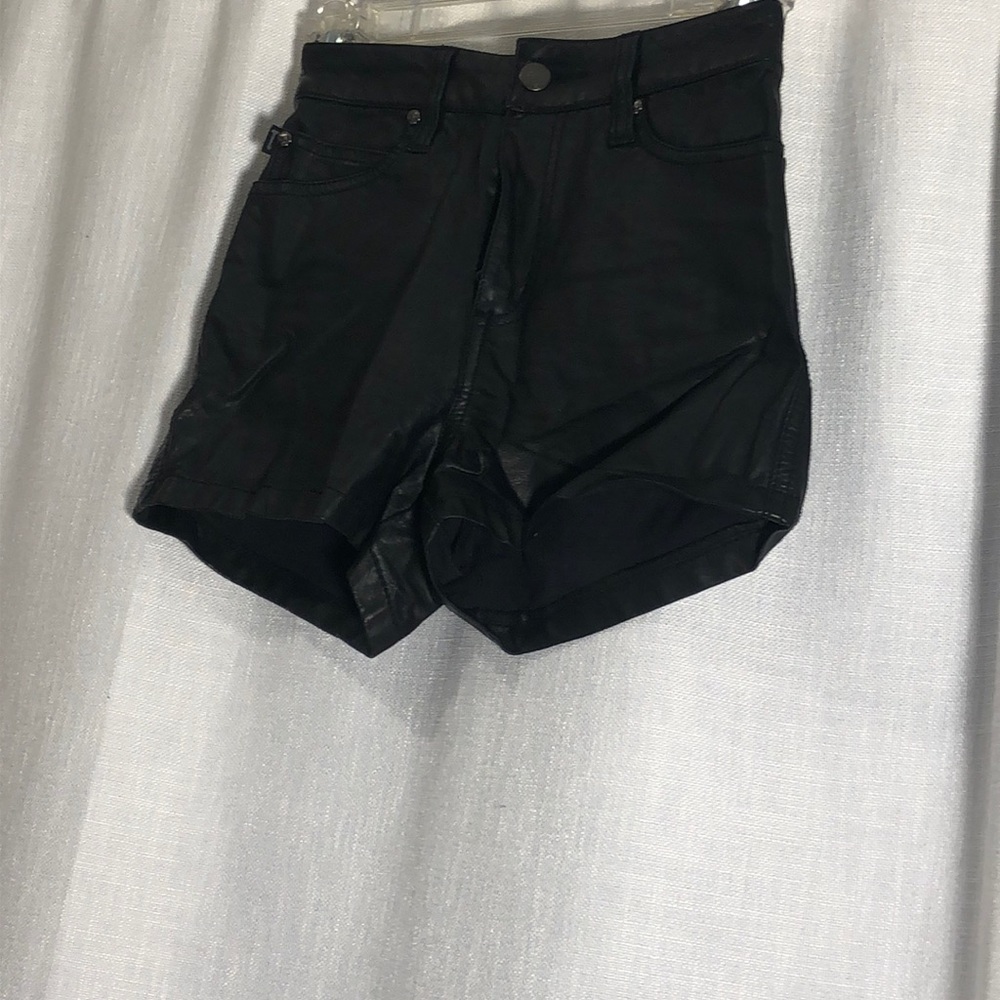 Leather shorts